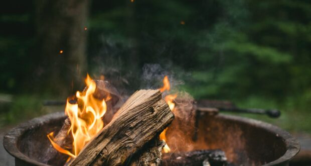 photo of flames on firepit