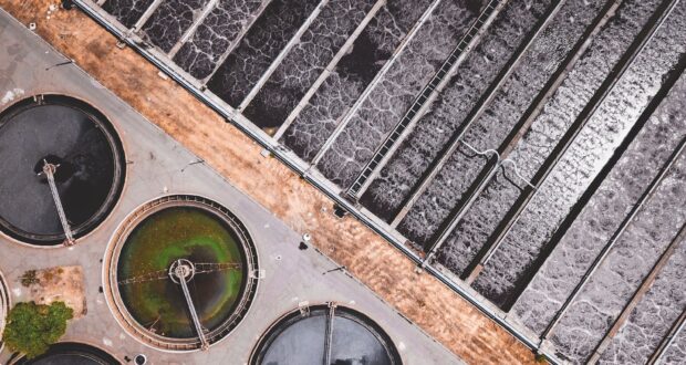 top view of concrete structures